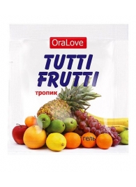 Пробник гель-смазки Tutti-frutti со вкусом тропических фруктов - 4 гр. - Биоритм - купить с доставкой в Перми