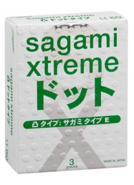 Презервативы Sagami Xtreme SUPER DOTS с точками - 3 шт. - Sagami - купить с доставкой в Перми