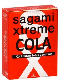 Ароматизированные презервативы Sagami Xtreme COLA - 3 шт. - Sagami - купить с доставкой в Перми