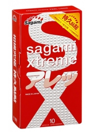 Утолщенные презервативы Sagami Xtreme Feel Long с точками - 10 шт. - Sagami - купить с доставкой в Перми