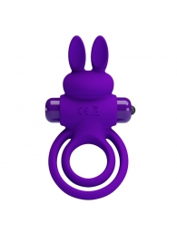 Фиолетовое эрекционное кольцо с вибростимуляцией клитора Vibrant Penis Ring III - Baile - в Перми купить с доставкой