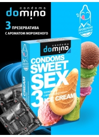 Презервативы для орального секса DOMINO Sweet Sex с ароматом мороженого - 3 шт. - Domino - купить с доставкой в Перми