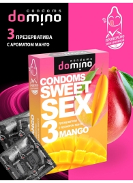 Презервативы для орального секса DOMINO Sweet Sex с ароматом манго - 3 шт. - Domino - купить с доставкой в Перми