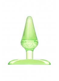 Зеленая анальная втулка с ограничителем - 6,5 см. - Toyfa Basic