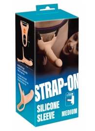 Силиконовый полый страпон на ремнях Silicone Strap-on - 16 см. - Orion - купить с доставкой в Перми