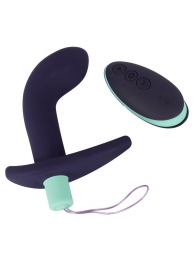 Темно-фиолетовый вибростимулятор простаты с пультом ДУ Remote Controlled Prostate Plug - Orion - в Перми купить с доставкой