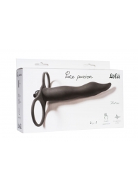 Черная вибронасадка для двойного проникновения Flirtini - 15,9 см. - Lola Games - купить с доставкой в Перми