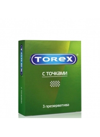 Текстурированные презервативы Torex  С точками  - 3 шт. - Torex - купить с доставкой в Перми