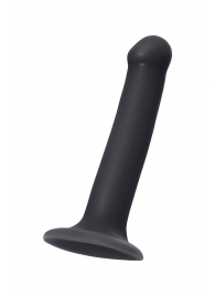 Черный фаллос на присоске Silicone Bendable Dildo M - 18 см. - Strap-on-me - купить с доставкой в Перми