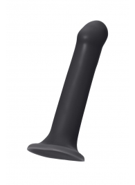 Черный фаллос на присоске Silicone Bendable Dildo L - 19 см. - Strap-on-me - купить с доставкой в Перми