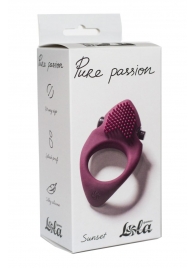Бордовое эрекционное виброкольцо Pure Passion Sunset - Lola Games - в Перми купить с доставкой
