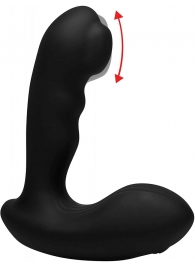 Черный стимулятор простаты Alpha-Pro 7X P-Milker Silicone Prostate Stimulator with Milking Bead - XR Brands - в Перми купить с доставкой