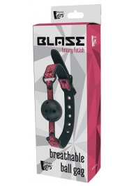 Черно-розовый кляп-шарик с отверстиями BALL GAG - Dream Toys - купить с доставкой в Перми