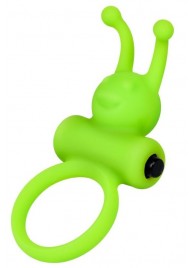 Зеленое эрекционное виброкольцо на пенис Cock Ring - A-toys - в Перми купить с доставкой