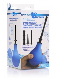 Анальный душ с 3 насадками Premium One-way Valve Anal Douche Set - XR Brands - купить с доставкой в Перми