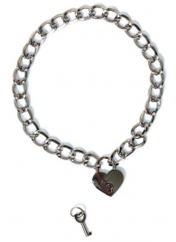 Серебристый ошейник Embrace с ключиком - Lola Games - купить с доставкой в Перми