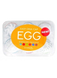 Набор из 6 мастурбаторов Tenga EGG Easy Beat с различным рельефом - Tenga - в Перми купить с доставкой
