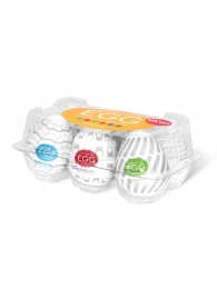 Набор из 6 мастурбаторов Tenga EGG Easy Beat с различным рельефом - Tenga - в Перми купить с доставкой