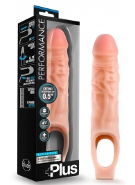 Телесный реалистичный фаллоудлинитель 9 Inch Silicone Cock Sheath Penis Extender - 22,86 см. - Blush Novelties - в Перми купить с доставкой