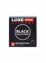 Черные презервативы LUXE Royal Black Collection - 3 шт. - Luxe - купить с доставкой в Перми