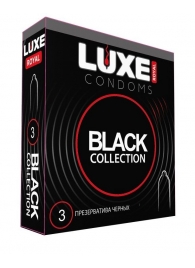 Черные презервативы LUXE Royal Black Collection - 3 шт. - Luxe - купить с доставкой в Перми