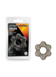 Дымчатое эрекционное кольцо Stay Hard Thick Bead Cock Ring - Blush Novelties - в Перми купить с доставкой