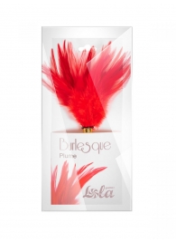 Красный перьевой тиклер Plume - 23 см. - Lola Lingerie - купить с доставкой в Перми