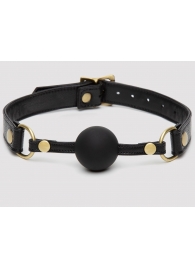Черный кляп-шар Bound to You Faux Leather Ball Gag - Fifty Shades of Grey - купить с доставкой в Перми