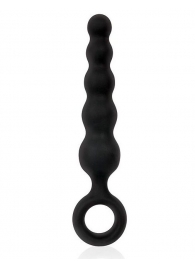 Черный анальный стимулятор-елочка с ограничительным колечком - 8,5 см. - Sex Expert