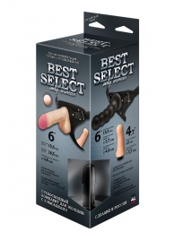 Черный пояс для женщин BEST SELECT с 3 насадками - LOVETOY (А-Полимер) - купить с доставкой в Перми