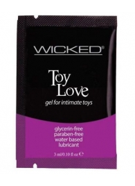 Лубрикант на водной основе для использования с игрушками WICKED Toy Love - 3 мл. - Wicked - купить с доставкой в Перми