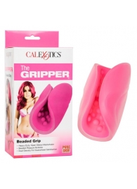 Розовый рельефный мастурбатор Beaded Grip - California Exotic Novelties - в Перми купить с доставкой