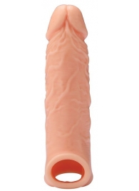 Телесная насадка EXTENDER WITH BALL STRAP 6.5 - 17 см. - Dream Toys - в Перми купить с доставкой