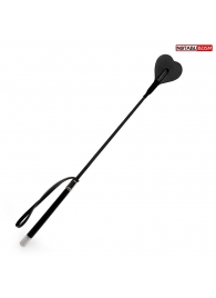 Черный стек с наконечником-сердечком - 54 см. - Notabu - купить с доставкой в Перми