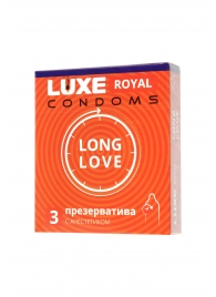 Презервативы с продлевающим эффектом LUXE Royal Long Love - 3 шт. - Luxe - купить с доставкой в Перми