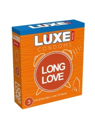 Презервативы с продлевающим эффектом LUXE Royal Long Love - 3 шт. - Luxe - купить с доставкой в Перми