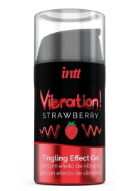 Жидкий интимный гель с эффектом вибрации Vibration! Strawberry - 15 мл. - INTT - купить с доставкой в Перми