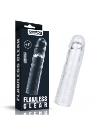 Прозрачная насадка-удлинитель Flawless Clear Penis Sleeve Add 2 - 19 см. - Lovetoy - в Перми купить с доставкой