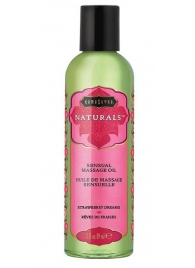Массажное масло Naturals Strawberry Dreams с ароматом клубники - 59 мл. - Kama Sutra - купить с доставкой в Перми