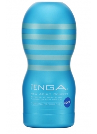 Мастурбатор с охлаждающей смазкой TENGA Original Vacuum Cup Cool - Tenga - в Перми купить с доставкой