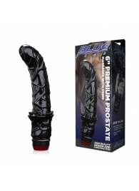 Черный вибромассажер простаты 6  Premium Prostate Massager - BlueLine - в Перми купить с доставкой