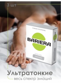 Ультратонкие презервативы Bariera Ultra Thin - 3 шт. - Bariera - купить с доставкой в Перми