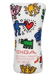 Мастурбатор-туба Keith Haring Soft Tube CUP - Tenga - в Перми купить с доставкой