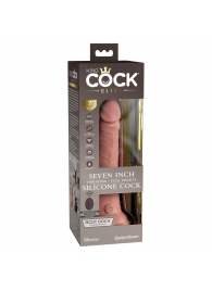 Телесный вибратор 7  Vibrating Silicone Dual Density Cock with Remote с пультом ДУ - 21 см. - Pipedream