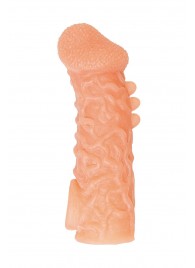 Телесная закрытая насадка с шершавой головкой Cock Sleeve Size S - 13,8 см. - KOKOS - в Перми купить с доставкой