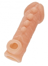 Телесная закрытая насадка с шишечками Cock Sleeve Size S - 13,8 см. - KOKOS - в Перми купить с доставкой