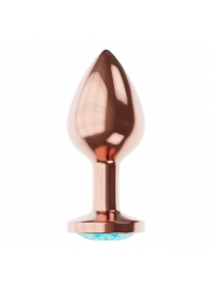 Пробка цвета розового золота с малиновым кристаллом Diamond Topaz Shine L - 8,3 см. - Lola Games - купить с доставкой в Перми