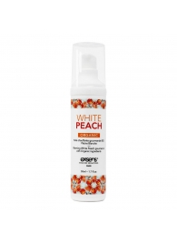 Разогревающее массажное масло Gourmet White Peach Organic с органическими ингредиентами - 50 мл. - Exsens - купить с доставкой в Перми
