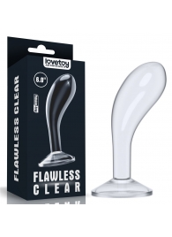 Прозрачный стимулятор простаты Flawless Clear Prostate Plug - 15 см. - Lovetoy - в Перми купить с доставкой