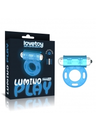 Голубое, светящееся в темноте эрекционное виброкольцо Lumino Play Vibrating Penis Ring - Lovetoy - в Перми купить с доставкой